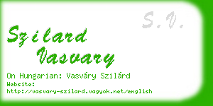 szilard vasvary business card