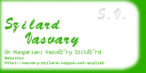 szilard vasvary business card